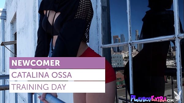 Petite naked latina teen Catalina Ossa shows us her strength and confidence