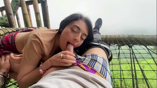 Public outdoors fucking POV and cum