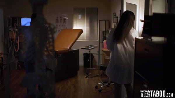 Latina MILF doctor seduces and fucks petite nurse to save her job